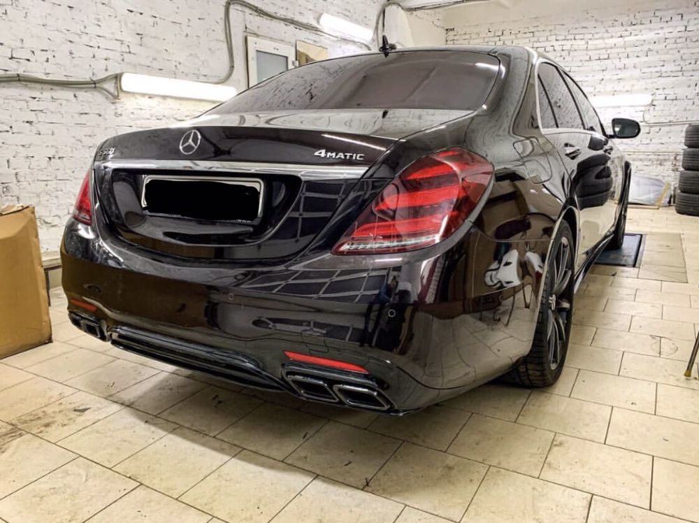 Рестайлинг обвес Mercedes Benz W222 S63 amg Фары Фонари насадки бампер