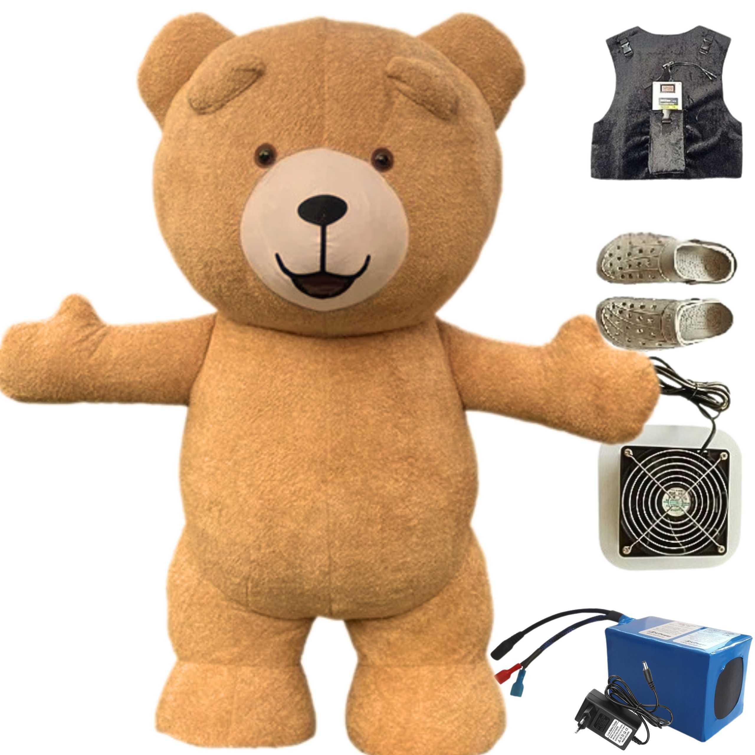 Duży miś kostium dmuchany Teddy imprezy 2.5m +bateria zestaw od ręki!