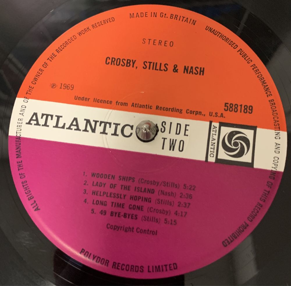 Crosby Stills & Nash (1969, Vinyl, UK, NM-, LP)