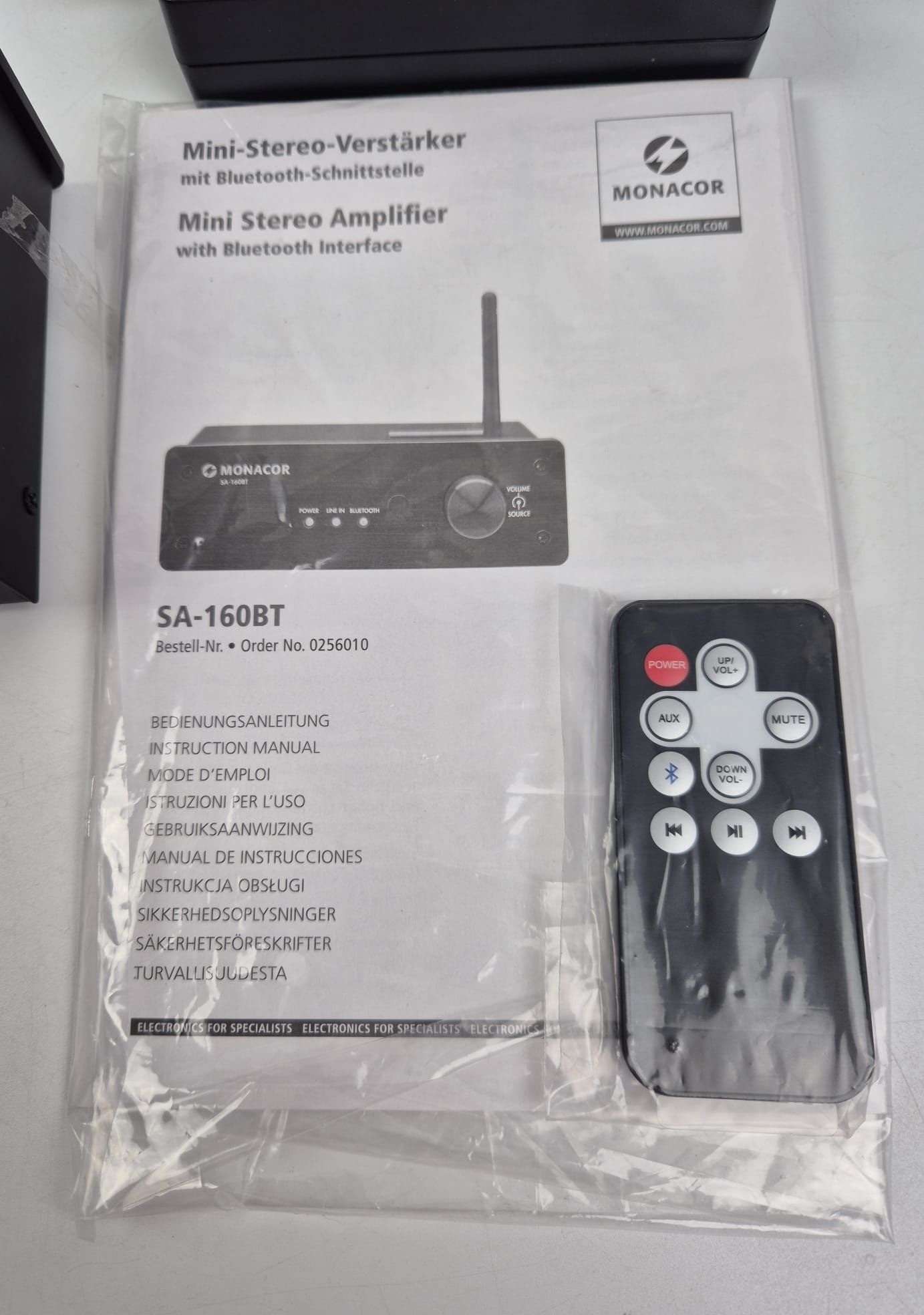 Monacor SA-160bt miniaturowy wzmacniacz stereo