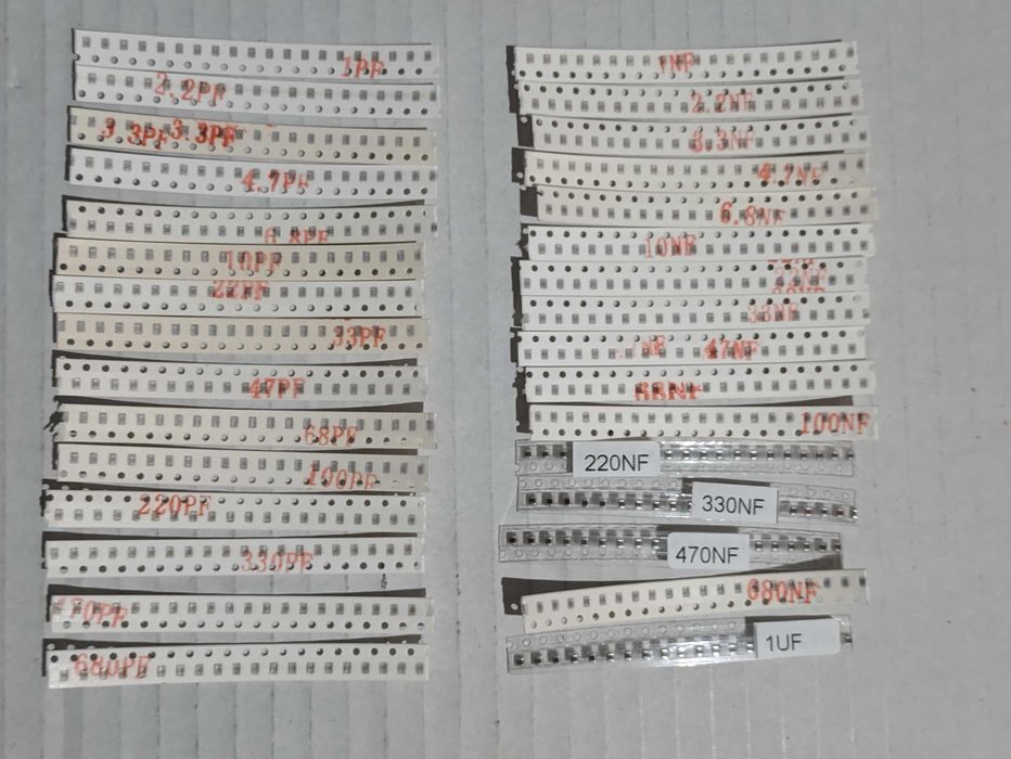 1200/320шт. Набір конденсаторів SMD 0402 0603  1206 16 номінал по 20 ш