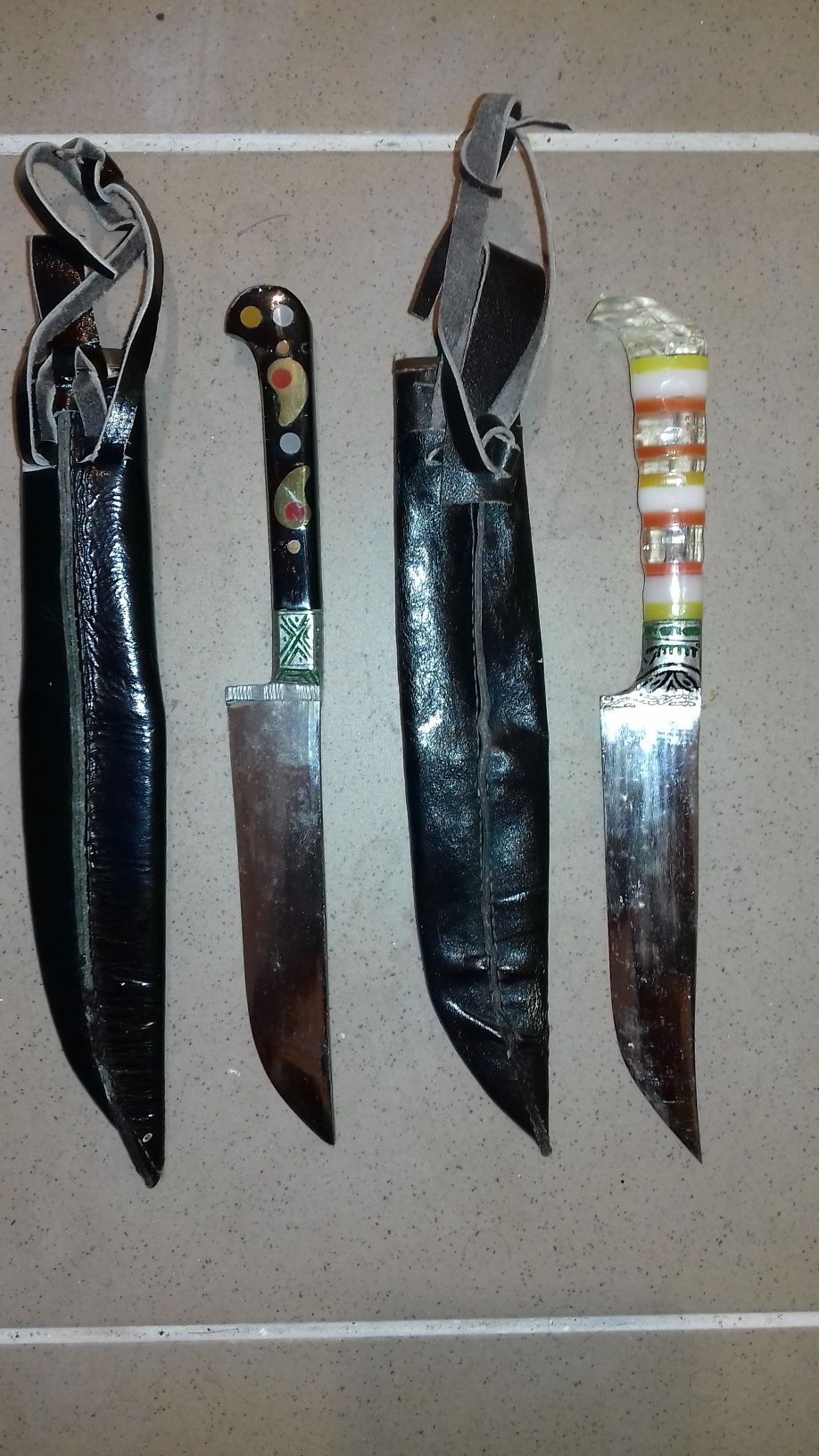 Noże ozdobne finki Bułgarskie zabytki lata 70