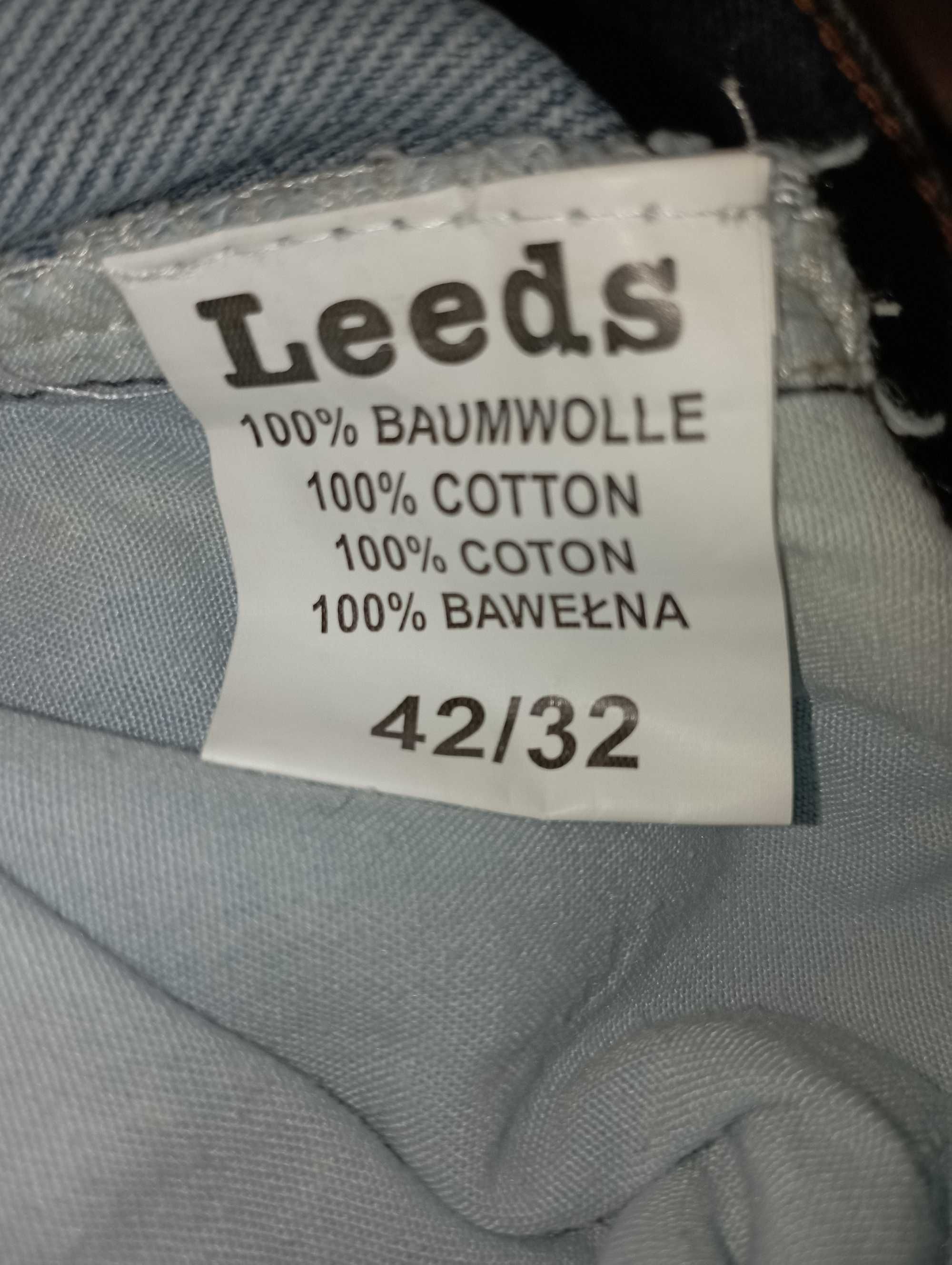 LEEDS spodnie męskie JEANS W42 L32 *