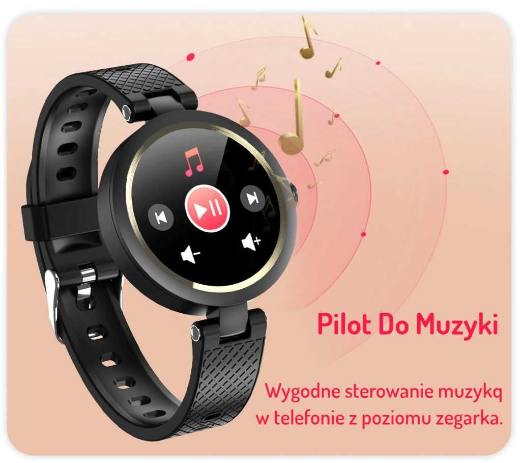 SmartWatch P10 TERMOMETR kroki, kalorie tętno ciśnienie wiadomości.