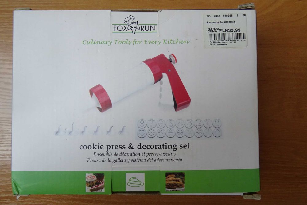 Zestaw do ozdabiania tortów, nieużywany, szpryca