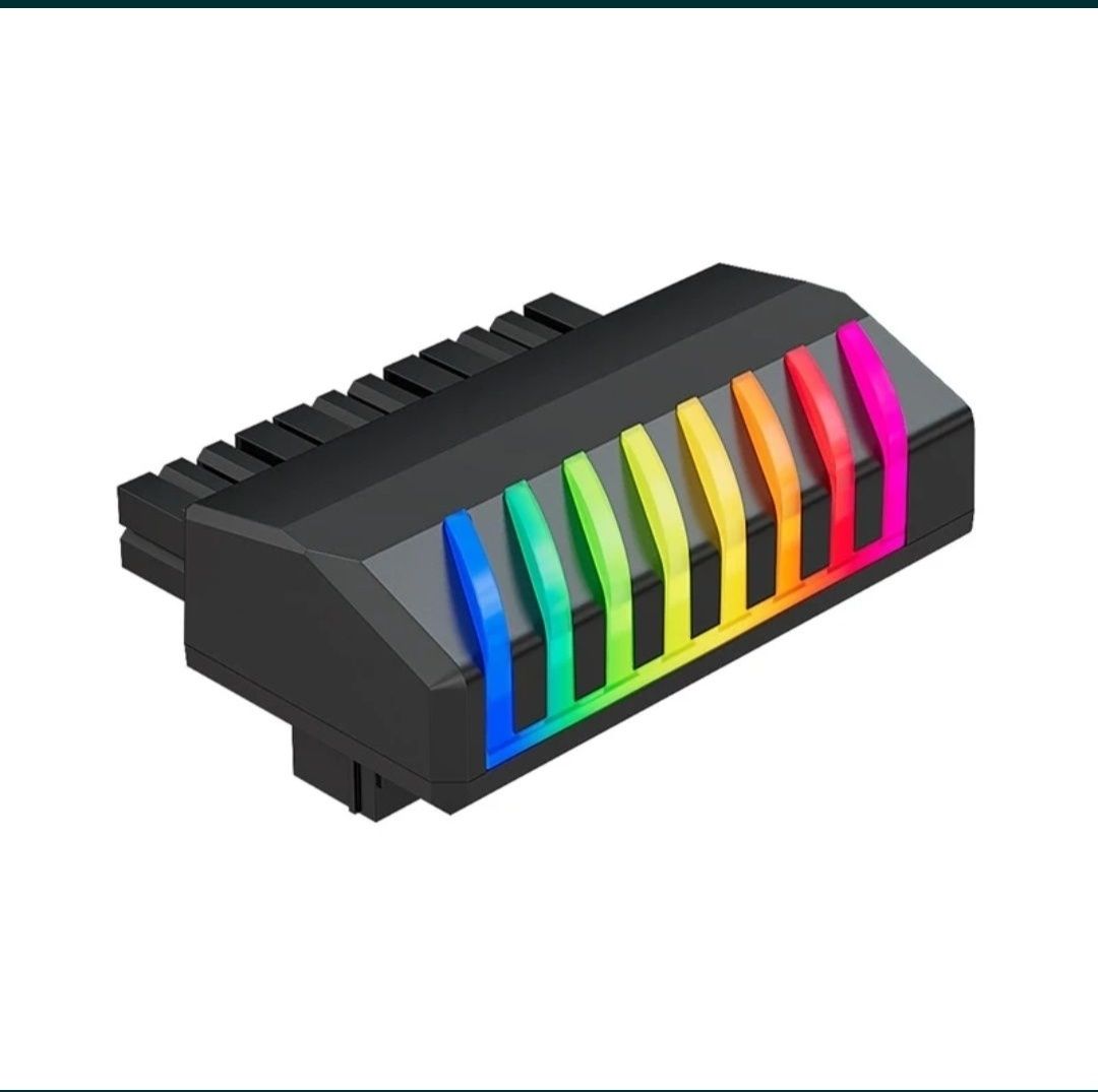Złącze adapter ATX 24P pin 90° kątowy aRGB 3 pin
