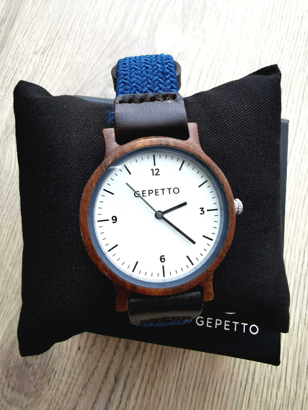 Nowy zegarek drewniany Gepetto + pudełko