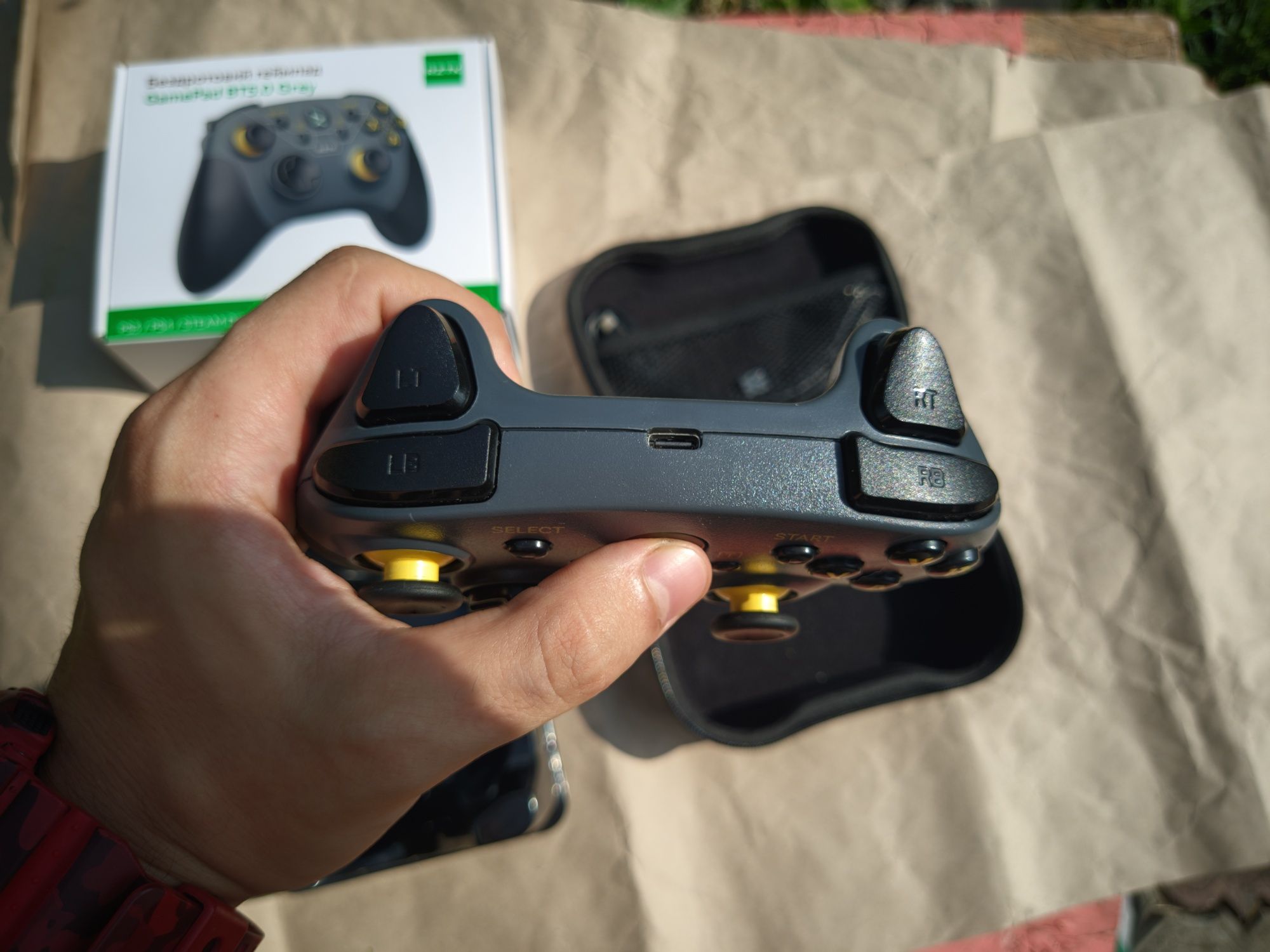Бездротовий геймпад RZTK GamePad BT5.0 Grey + кейс