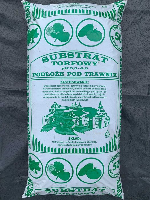 Torf kwaśny/odkwaszony/substrat 50litrów