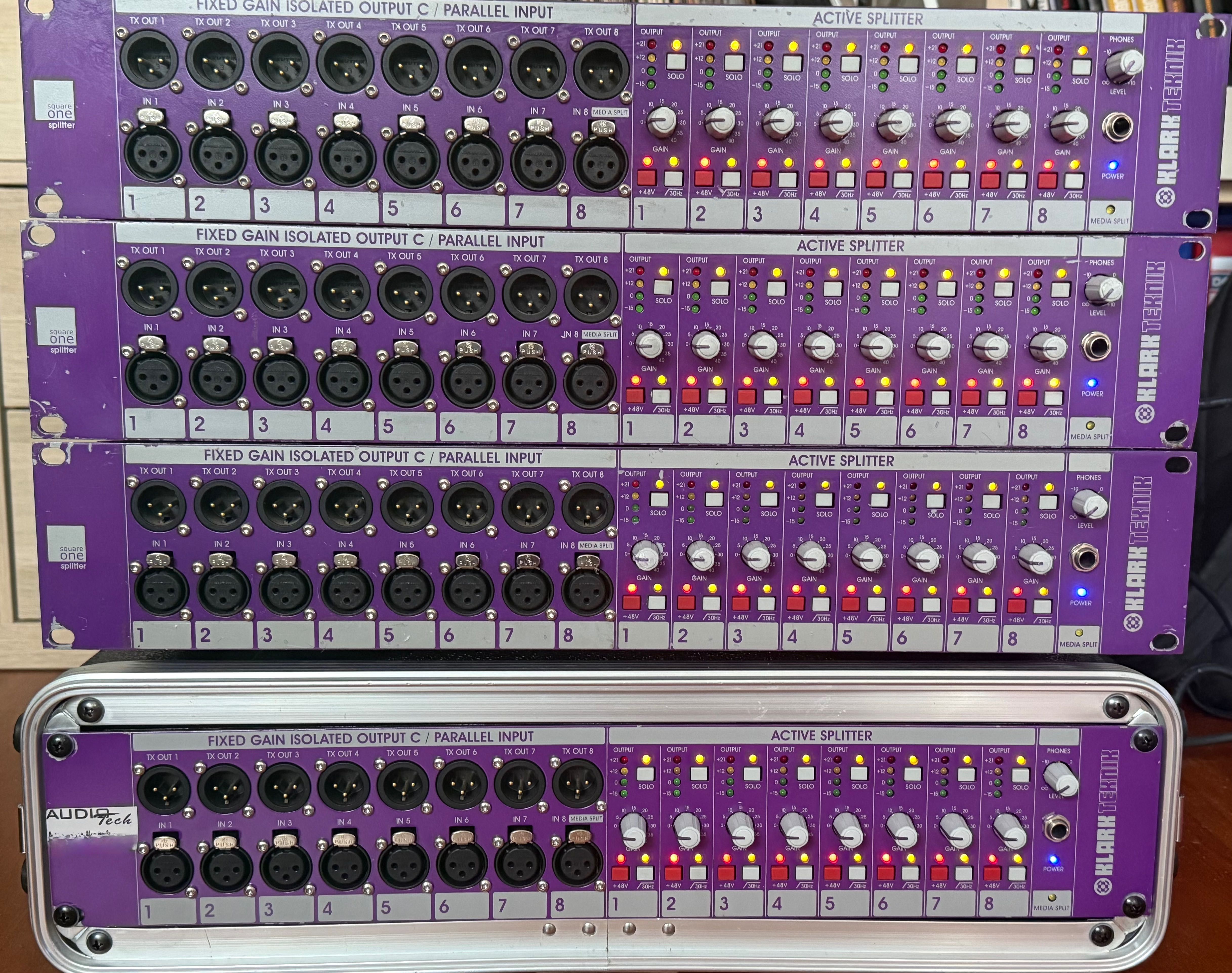 Klark Teknik spliter /pressbox 8 szt/preamp mikrofonowy