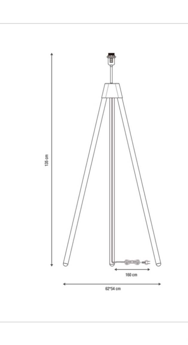 Lampa podłogowa na trzech nogach