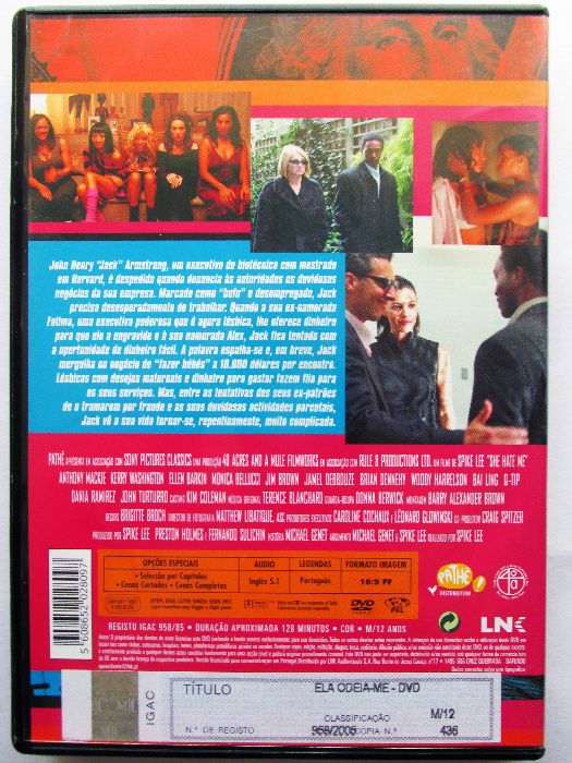 DVD - Ela Odeia-me, de Spike Lee, com Ellen Barkin, Anthony Mackie