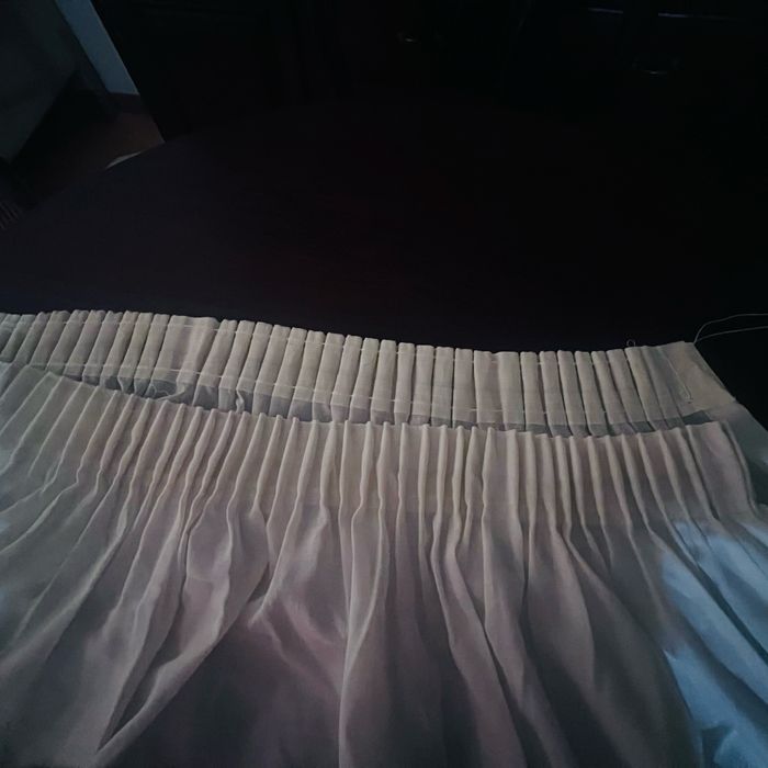 Cortinado cozinha branco- Alt.1x24. Larg; 2x16