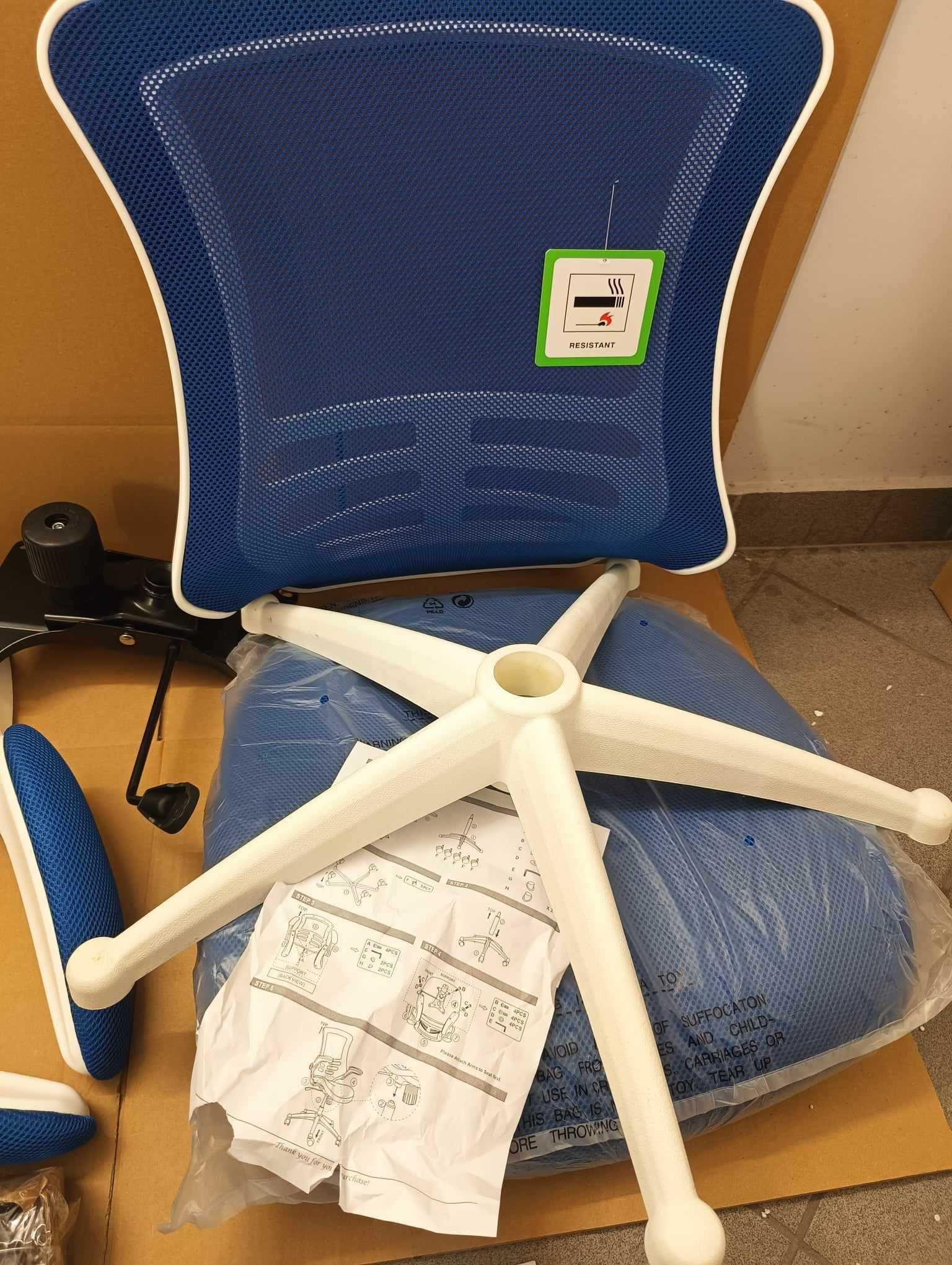 Flash Furniture Krzesło Biurowe wentylowane podparcie lędźwiowe NOWE