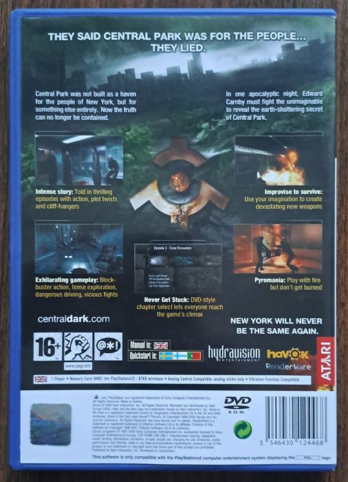 Jogo consola Sony Playstation 2 PS2 Alone In The Dark