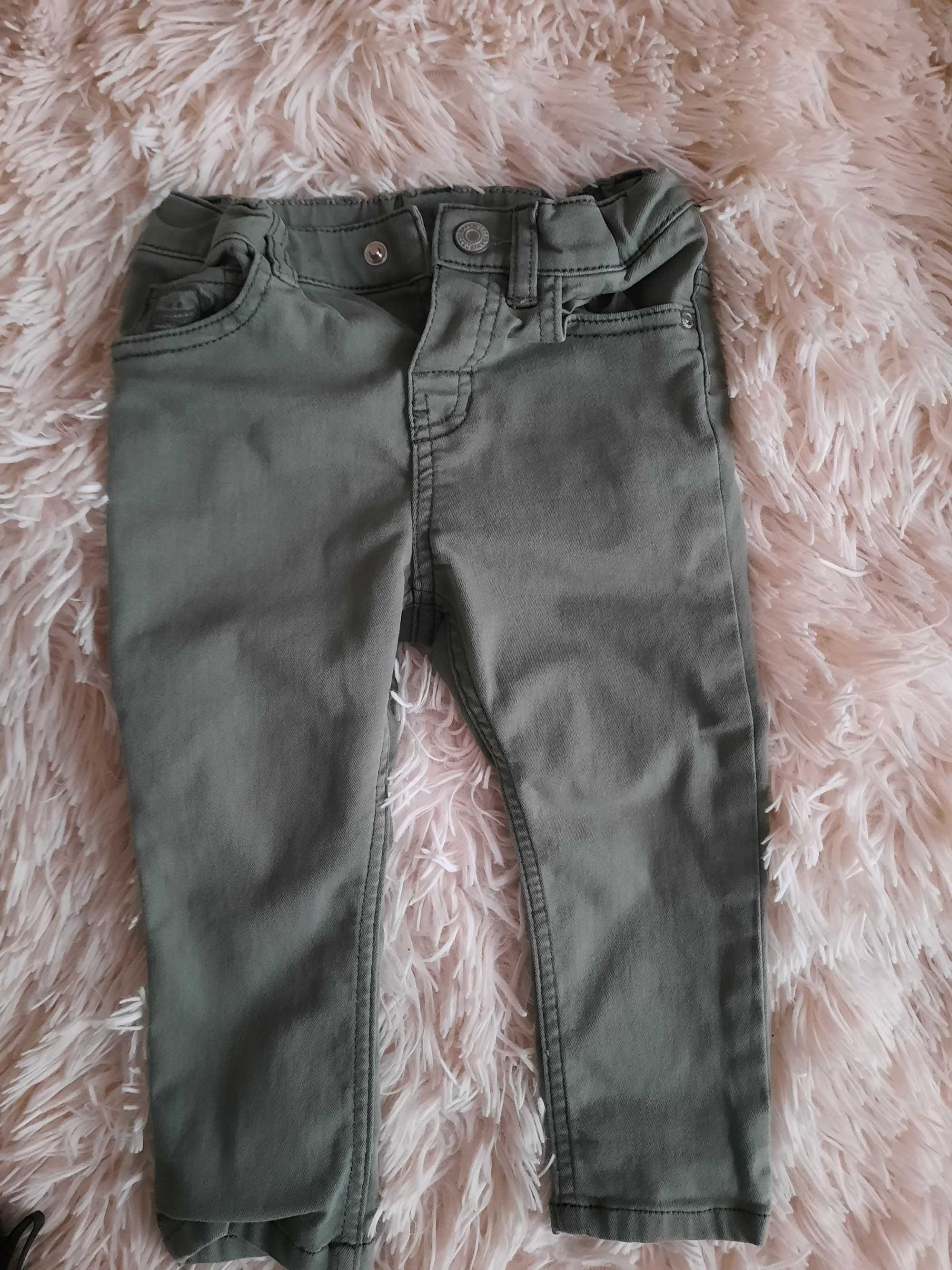 Spodnie jeansy dżinsy h&m r86 gumki w pasie