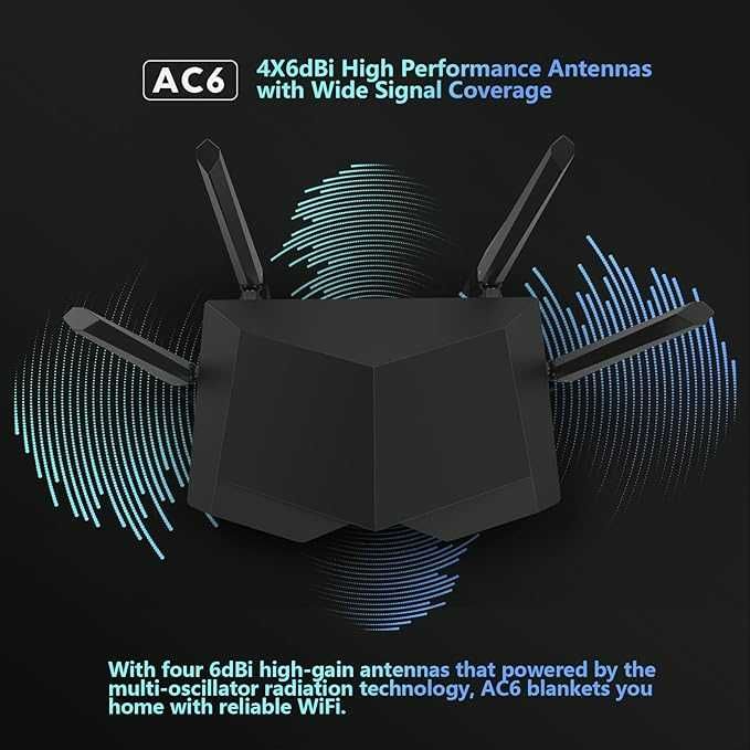 Router Tenda AC6 AC1200 Dual WLAN