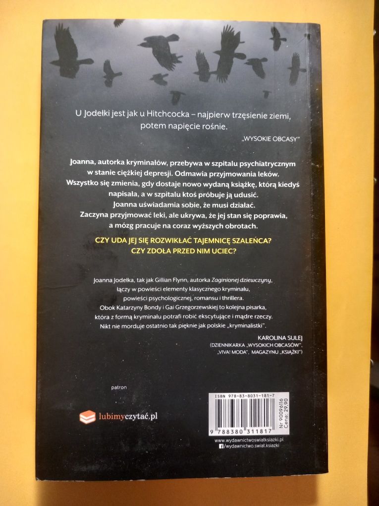 Książka pt. Wariatka - Joanna Jodełka; książka; kryminał