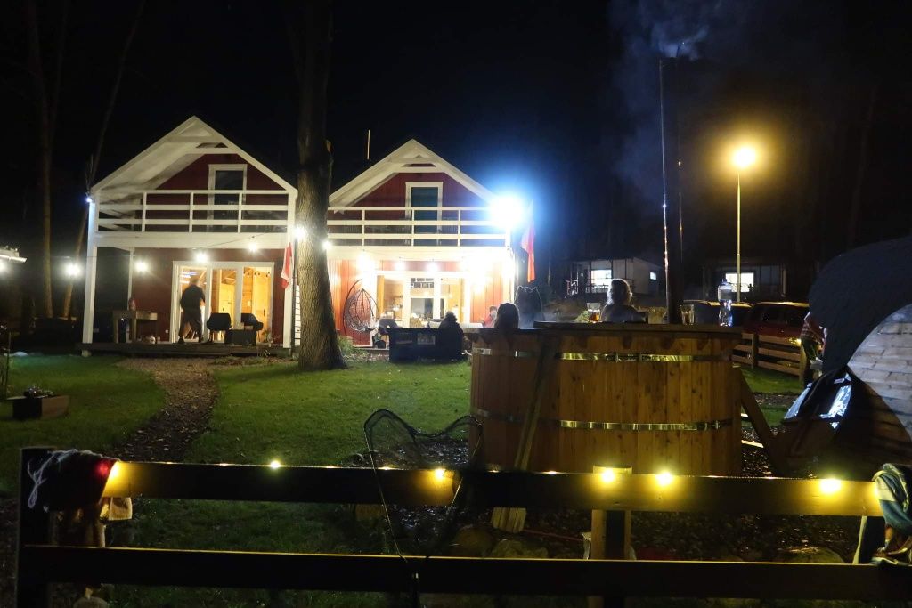 Domek letniskowy nad jeziorem, morzem do wynajęcia Sauna, gorącą Balia