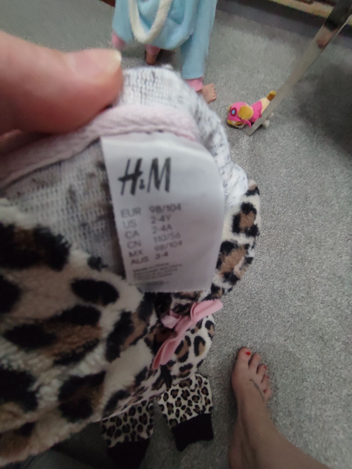 Ciepły pajacyk rozmiar 98/104 firmy h&m