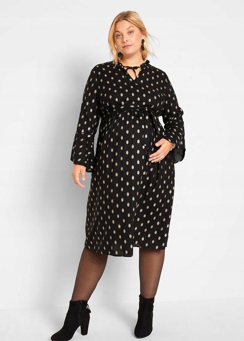 B.P.C sukienka ciążowa we wzorki midi 48.