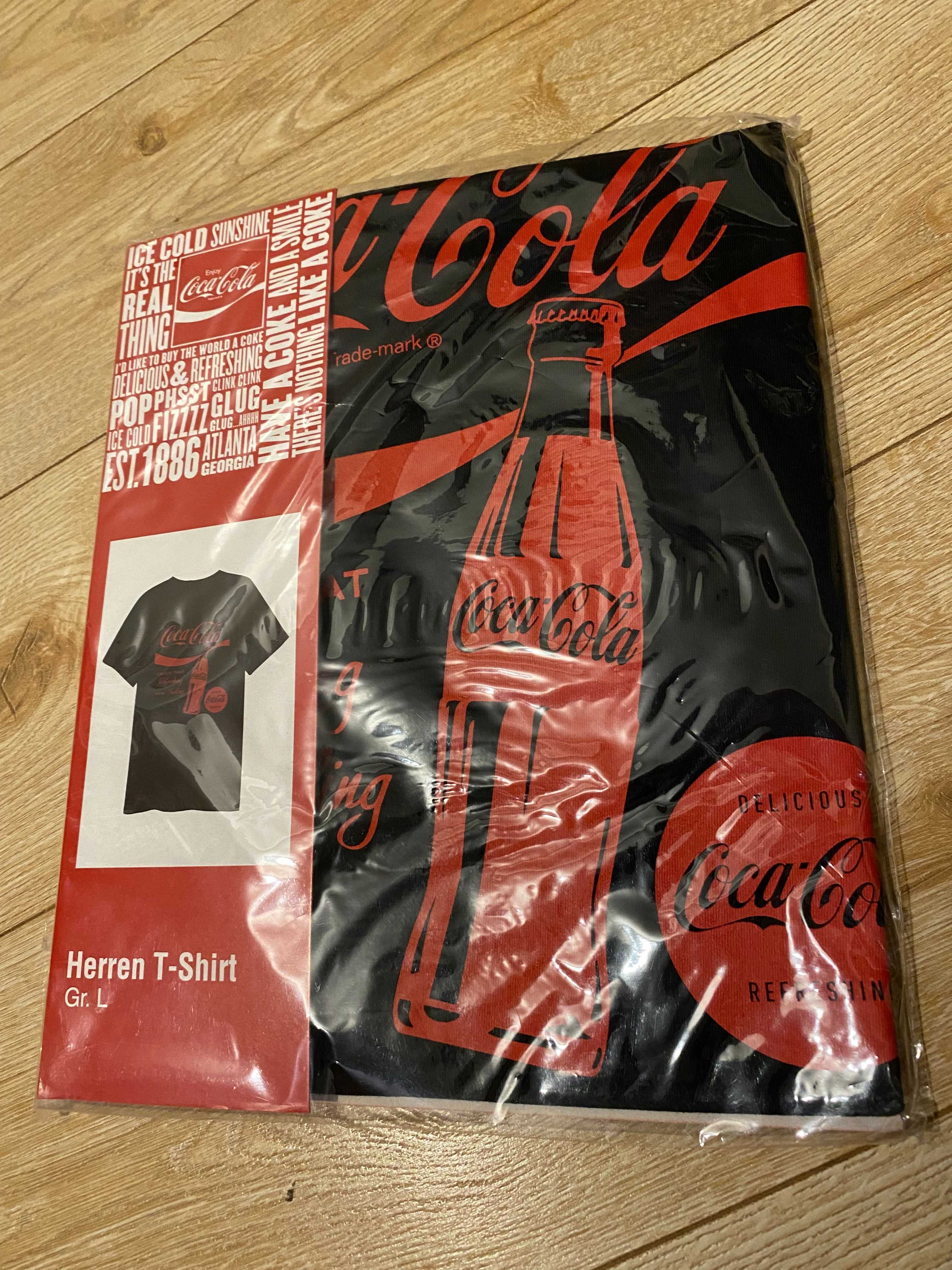 koszulka T-shirt męski logo Coca Cola rozm. L czarna możliwa dostawa