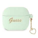 Etui Guess Silicone Charm Heart Collection Na Airpods 3 - Zielone
