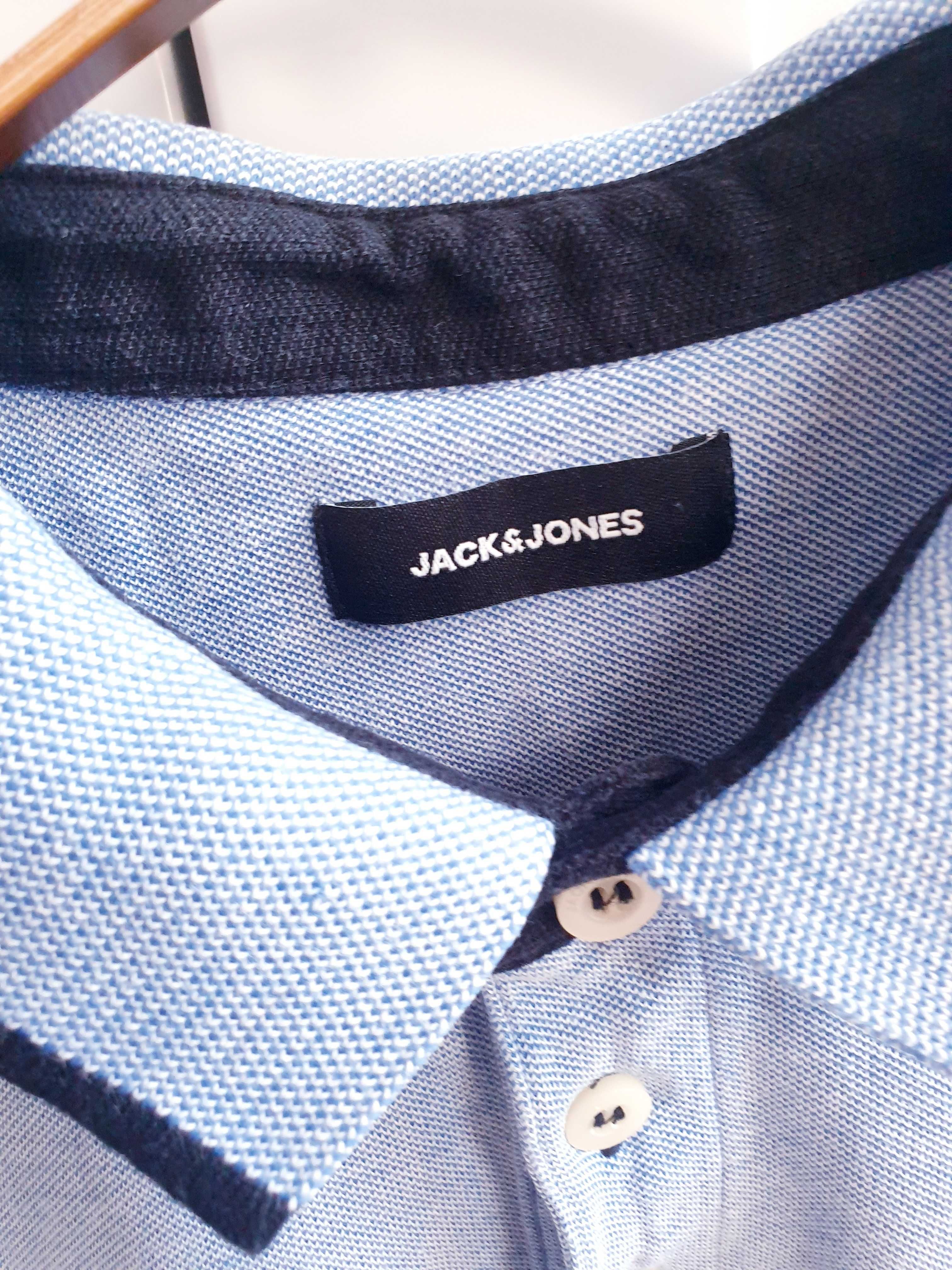 Niebieska koszula polo Jack&Jones XL męska