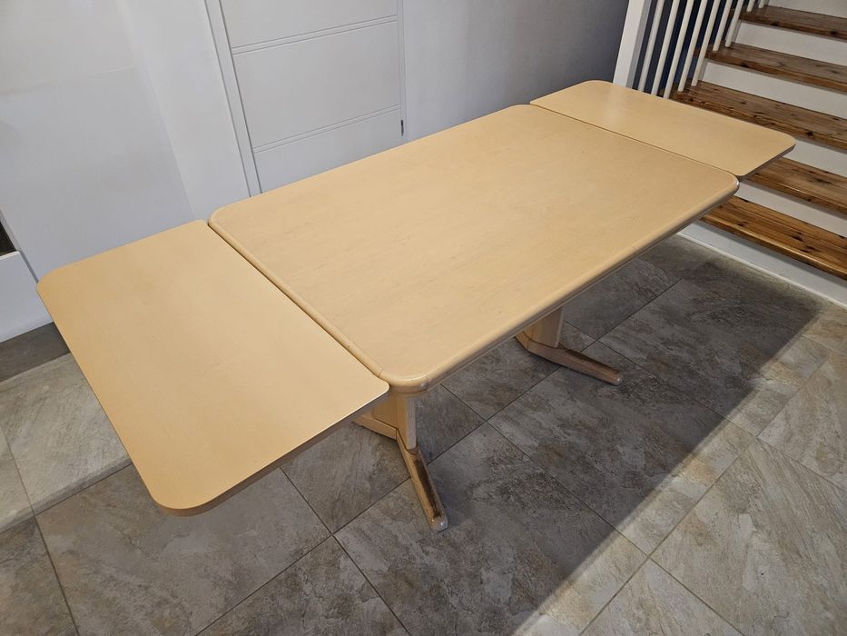 Stół rozkładany 80x120 - 200 dwa wusuwane blaty boczne