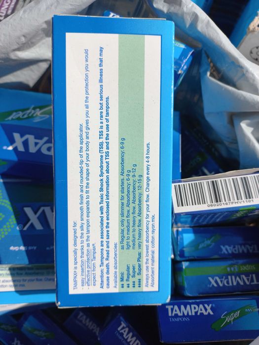 Tampony tampax,podpaski