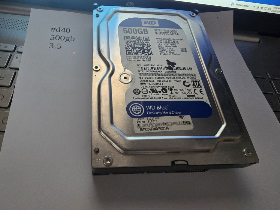 Dysk twardy 500gb 3.5 sprawny #d40