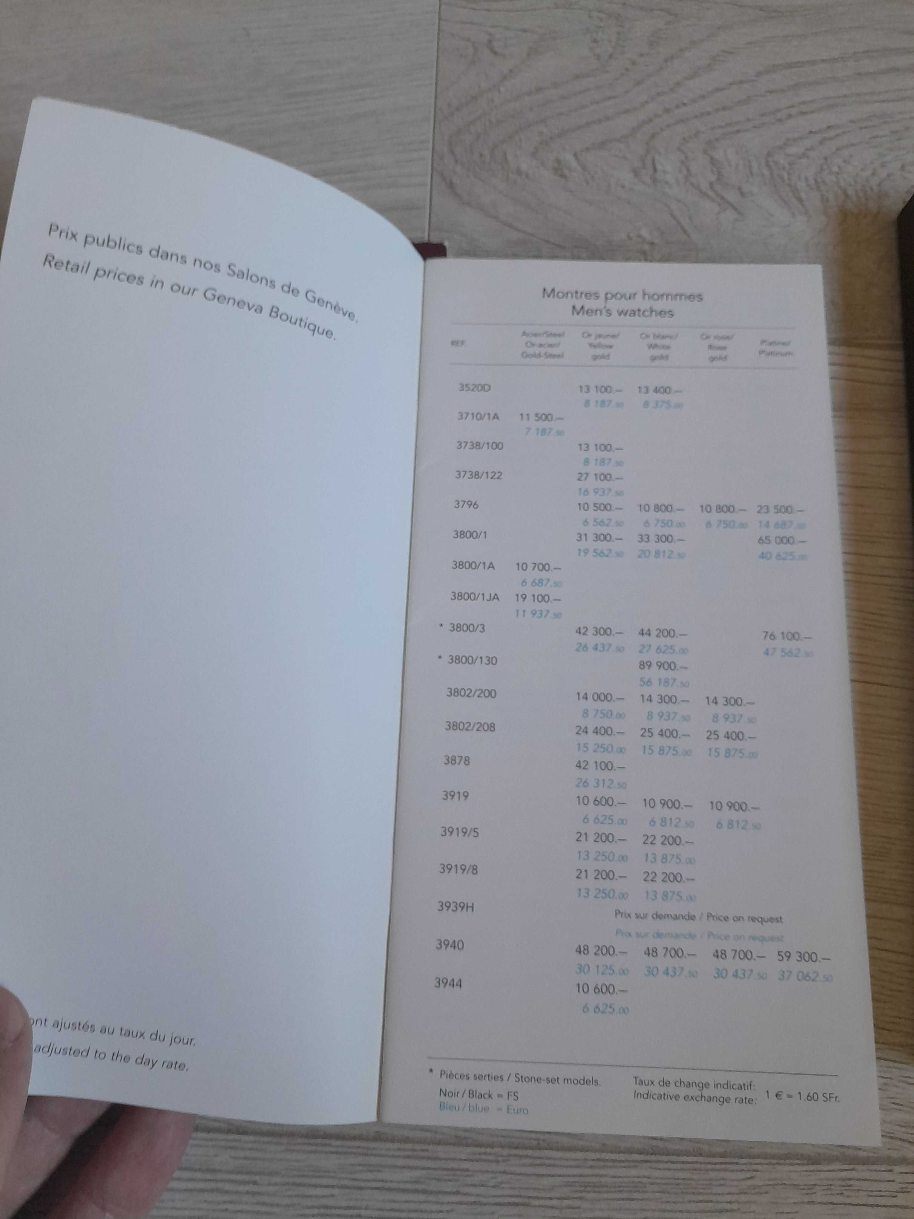 Katalog zegarków Patek Philippe