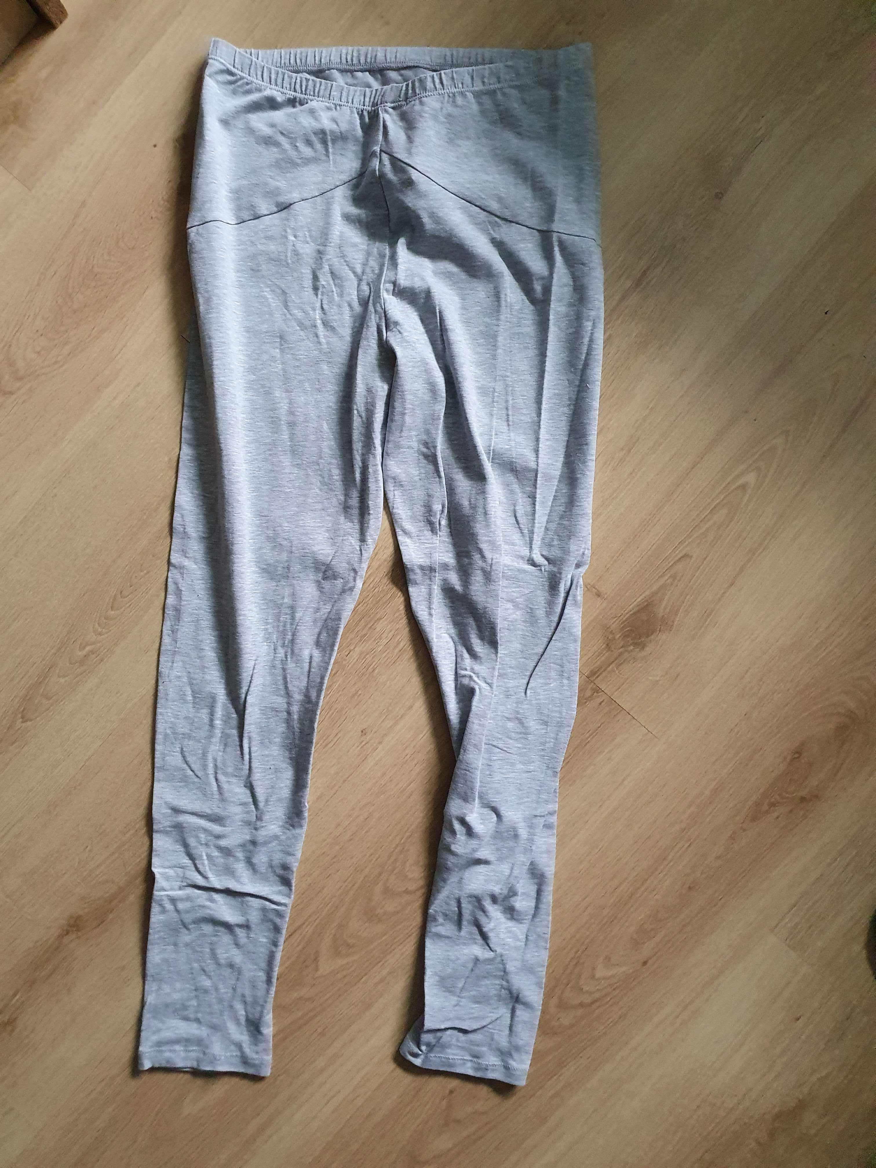 Legginsy getry ciążowe S szare