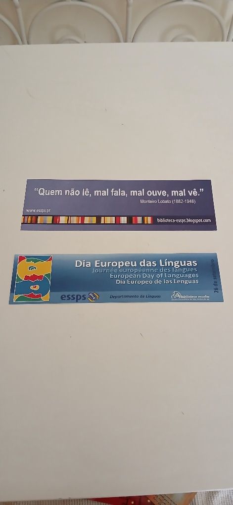 Marcadores de livros, novos