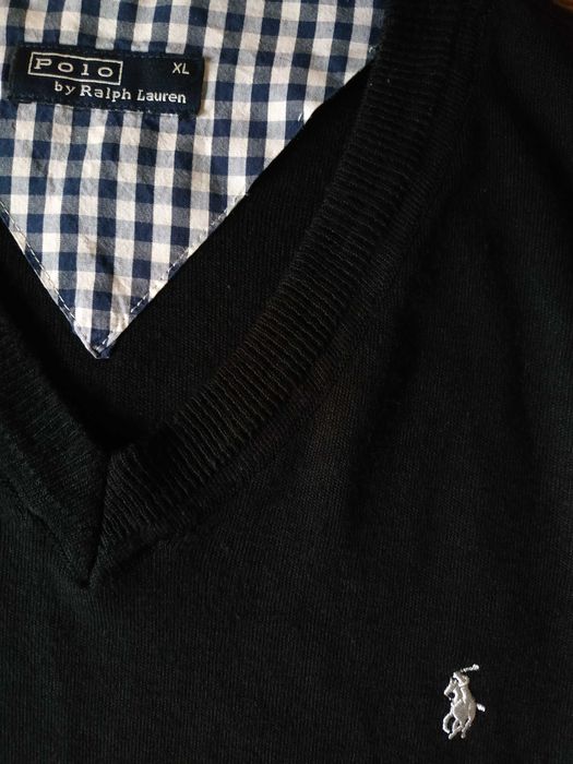Чорний светр джемпер для підлітка polo ralph lauren бавовна 100% XL
