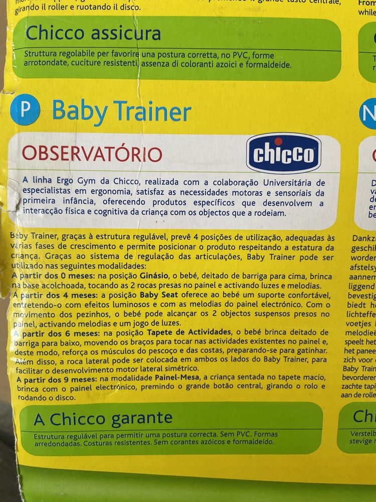 Tapete ginásio para bebé Chicco.