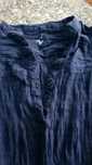 Camisa, azul, manga 3/4