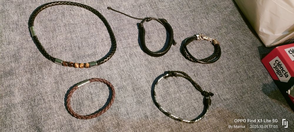 Pulseiras E fio em couro original