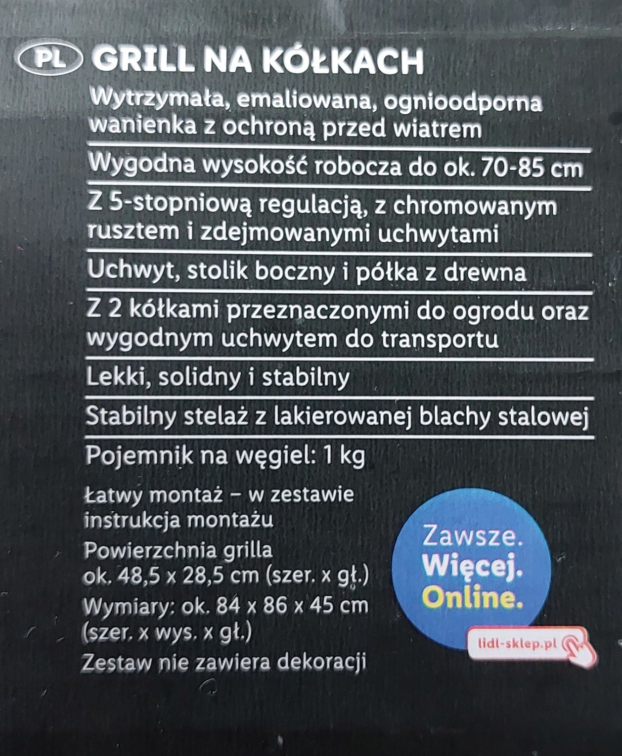 Nowy grill na kółkach GRILL MEISTER ze stelażem stół do grillowania