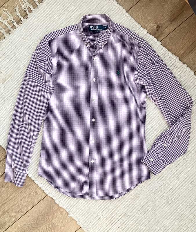 Ralph Lauren koszula męska w kratkę logo haft