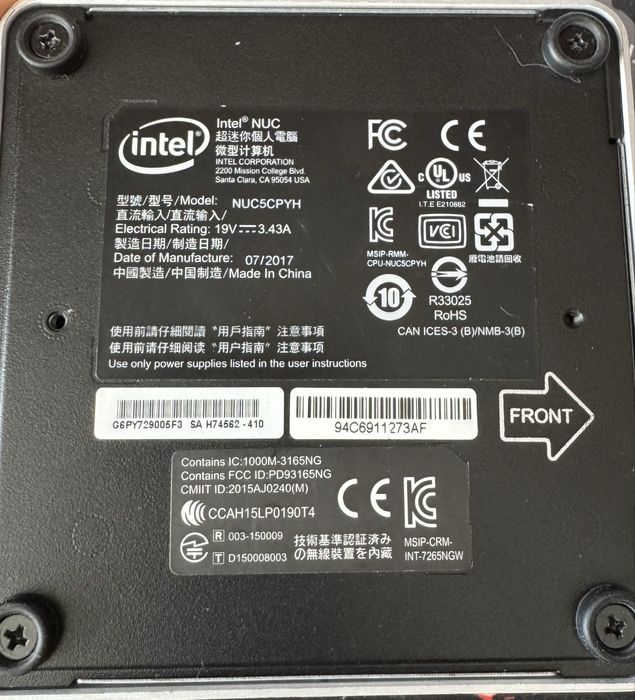 Міні ПК Intel Nuc NUC5CPYH