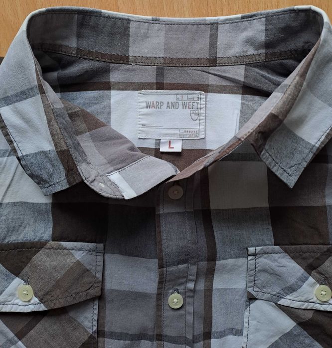 Koszula bawełniana z kieszeniami Warp And Weft - Slim Fit z USA