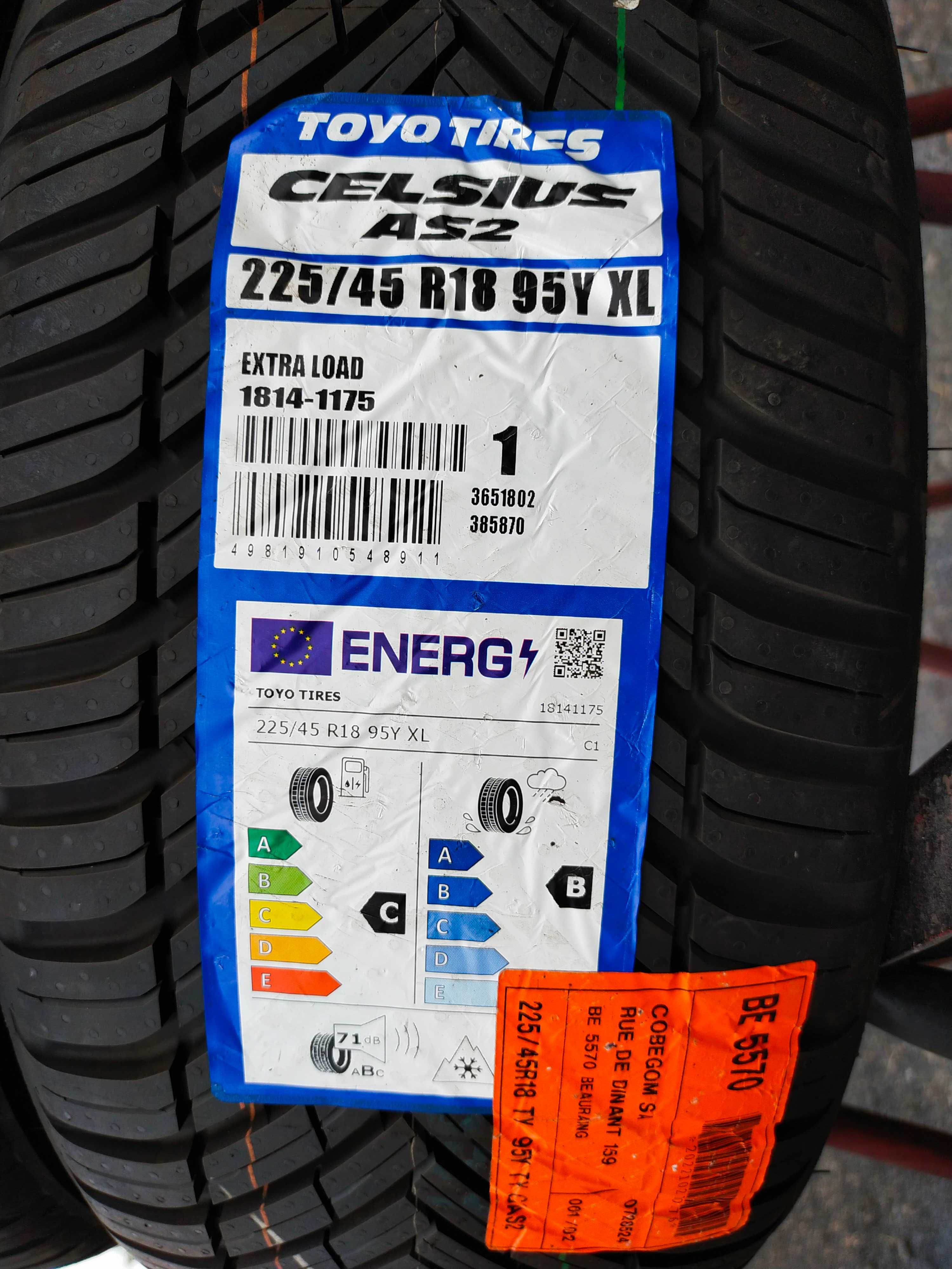 NOWE opony całoroczne Toyo 225/40R18 z 2021r