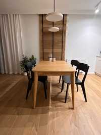 Stół drewniany- dębowy rozkładany stół-dostawka chowana-dostawa gratis