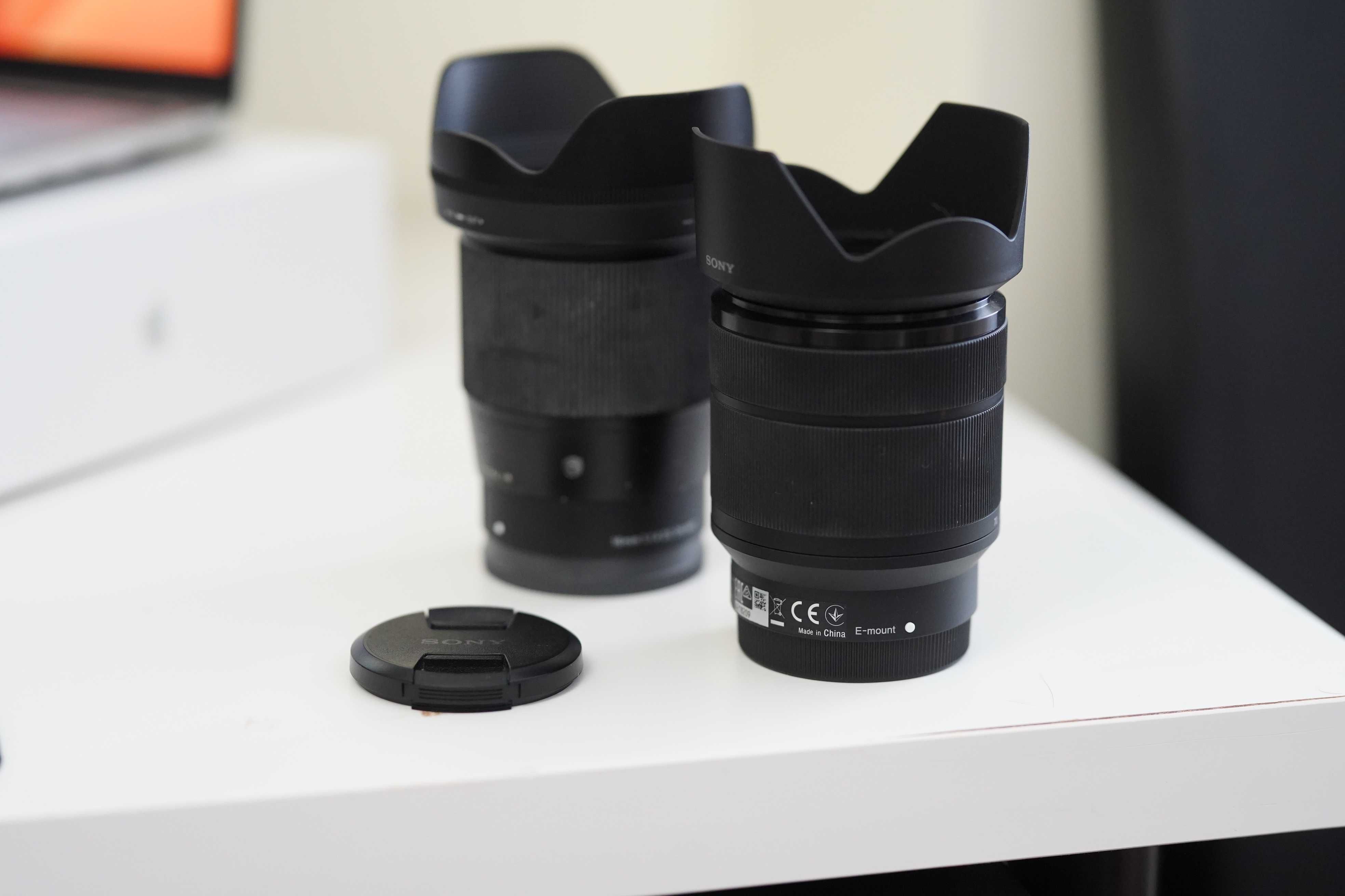 Objectiva Sigma 16mm 1.4 Sony E-Mount e Objectiva Sony 28-70mm 3.5-5.6