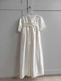 Unikatowa sukienka strój do chrztu vintage handmade 62 rozmiar  68 74