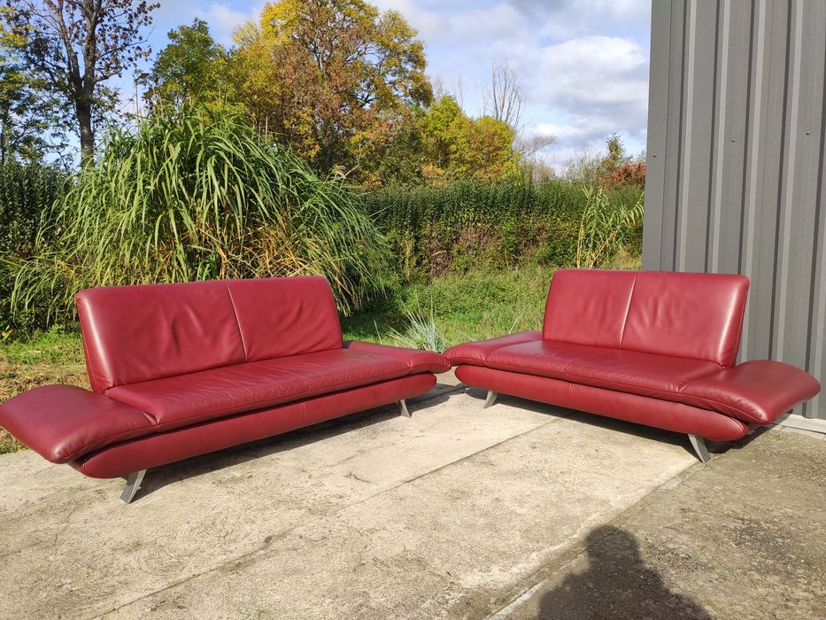 Sofa skórzana 3-osobowa+2-osobowa- skóra naturalna! KOINOR! Nowoczesny