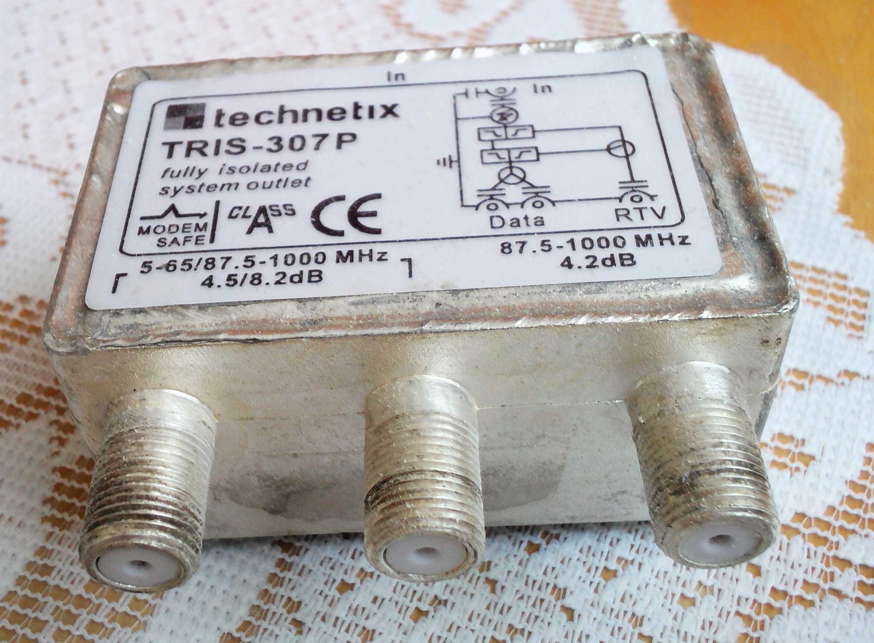 Rozdzielacz sygnału Splitter TRIS-307P TECHNETIX, 2 sztuki