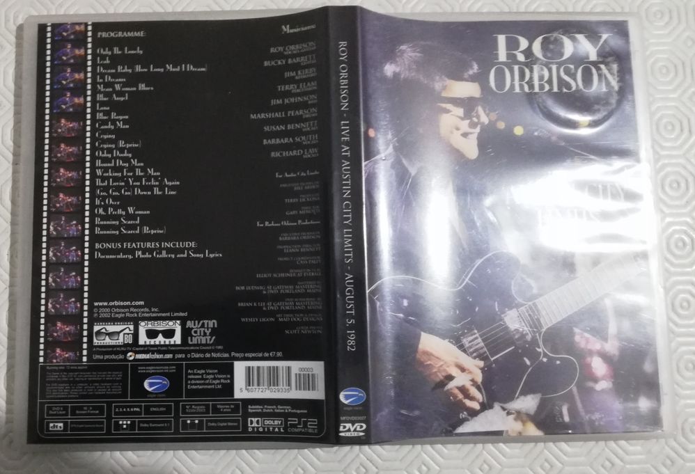 Dvd " Roy Orbison -Live at Austin City August 1982"