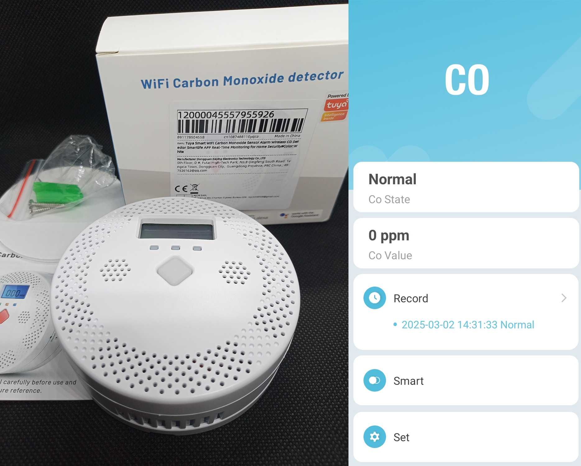 Датчик витоку води \ диму  Tuya WI-FI Zigbee